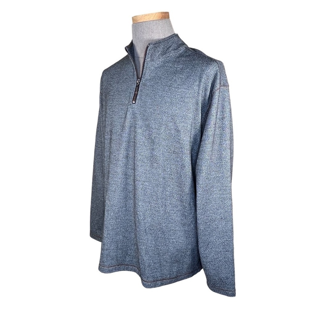 ROWM 1/4 Zip Charcoal Pullover With Copper Colored Stitching. XXL EUC - Picture 13 of 13